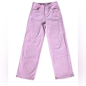 Old Navy Wide Leg High Waisted Pink Denim Jeans size 2